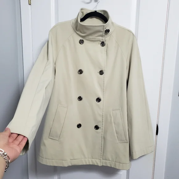 CALVIN KLEIN BEIGE Rain Trench Coat - Picture 4 of 12